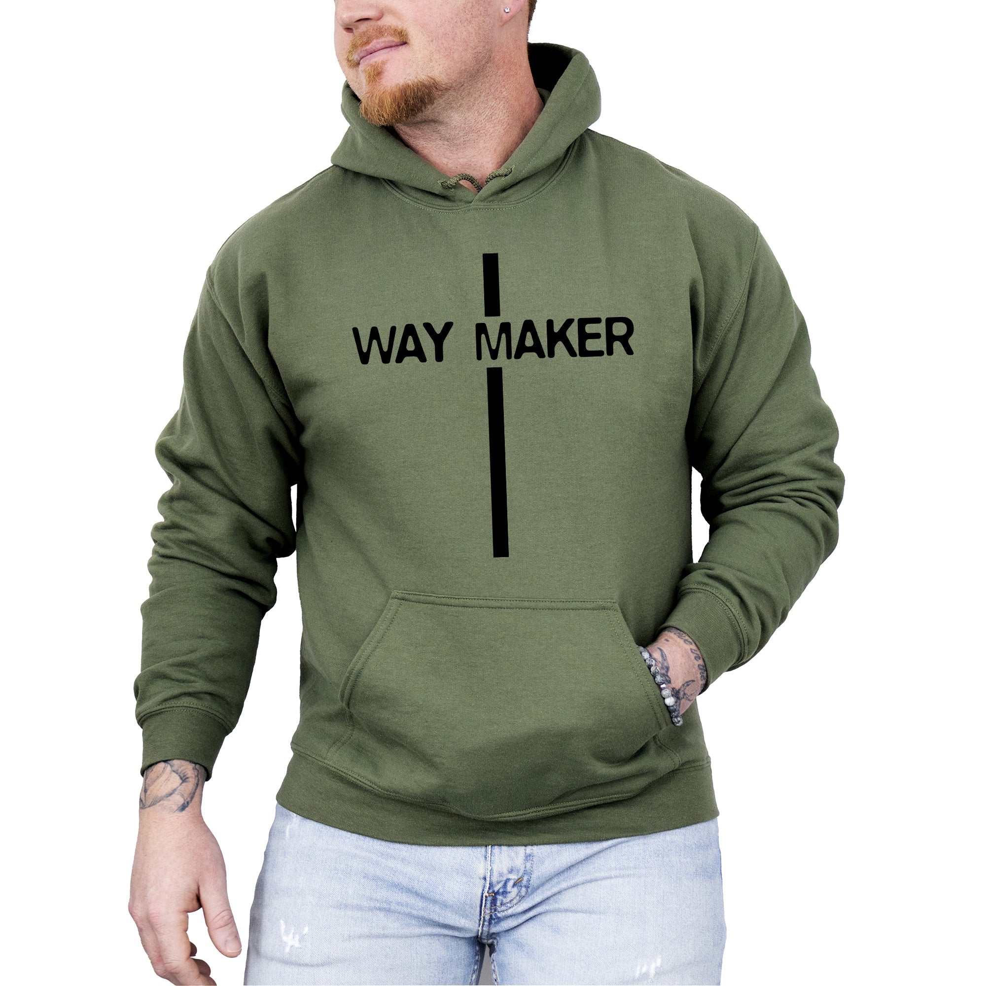 Way Maker, Faith, Cross, Christian, Jesus, Gospel, Religious Hoodie, Hooded Sweatshirt