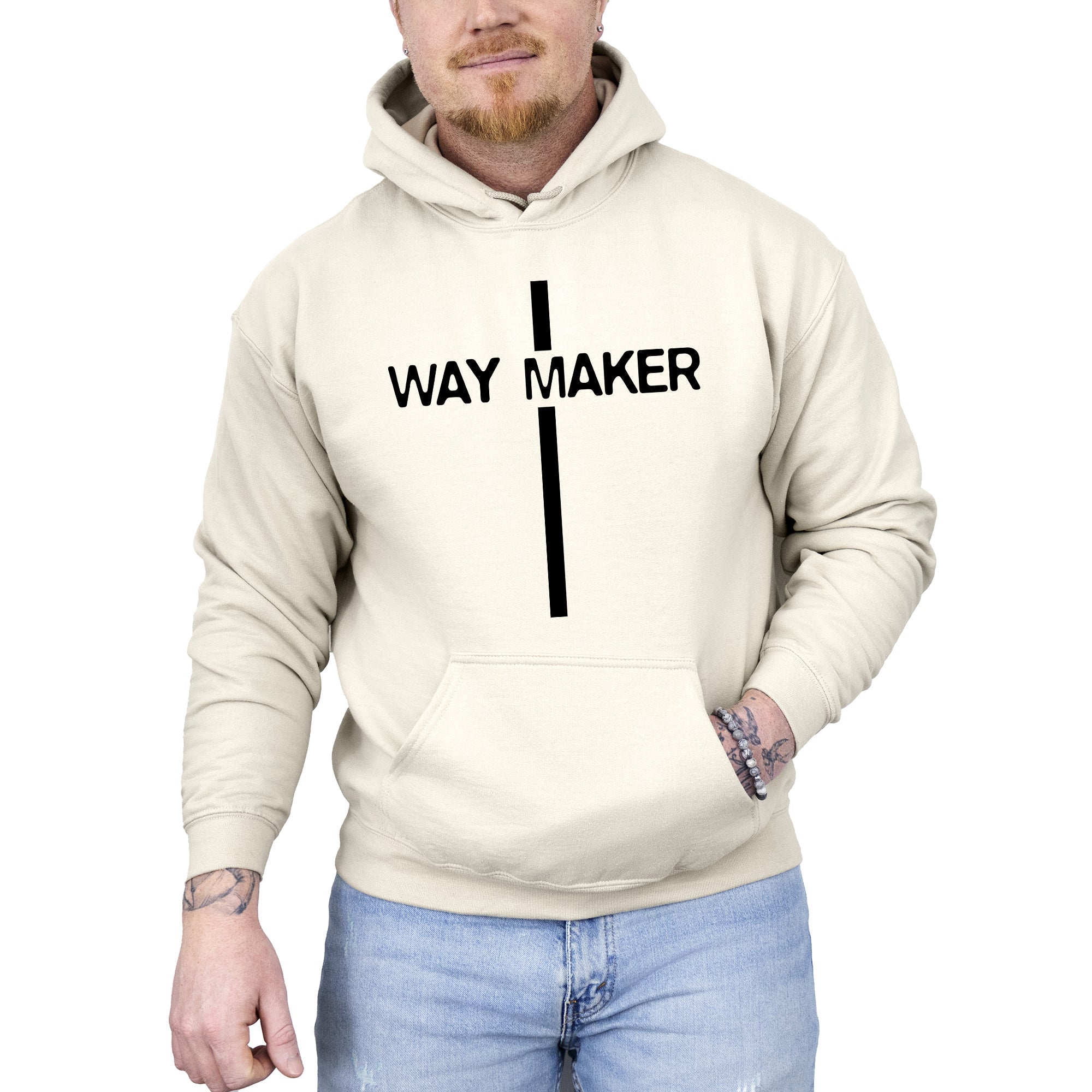 Way Maker, Faith, Cross, Christian, Jesus, Gospel, Religious Hoodie, Hooded Sweatshirt