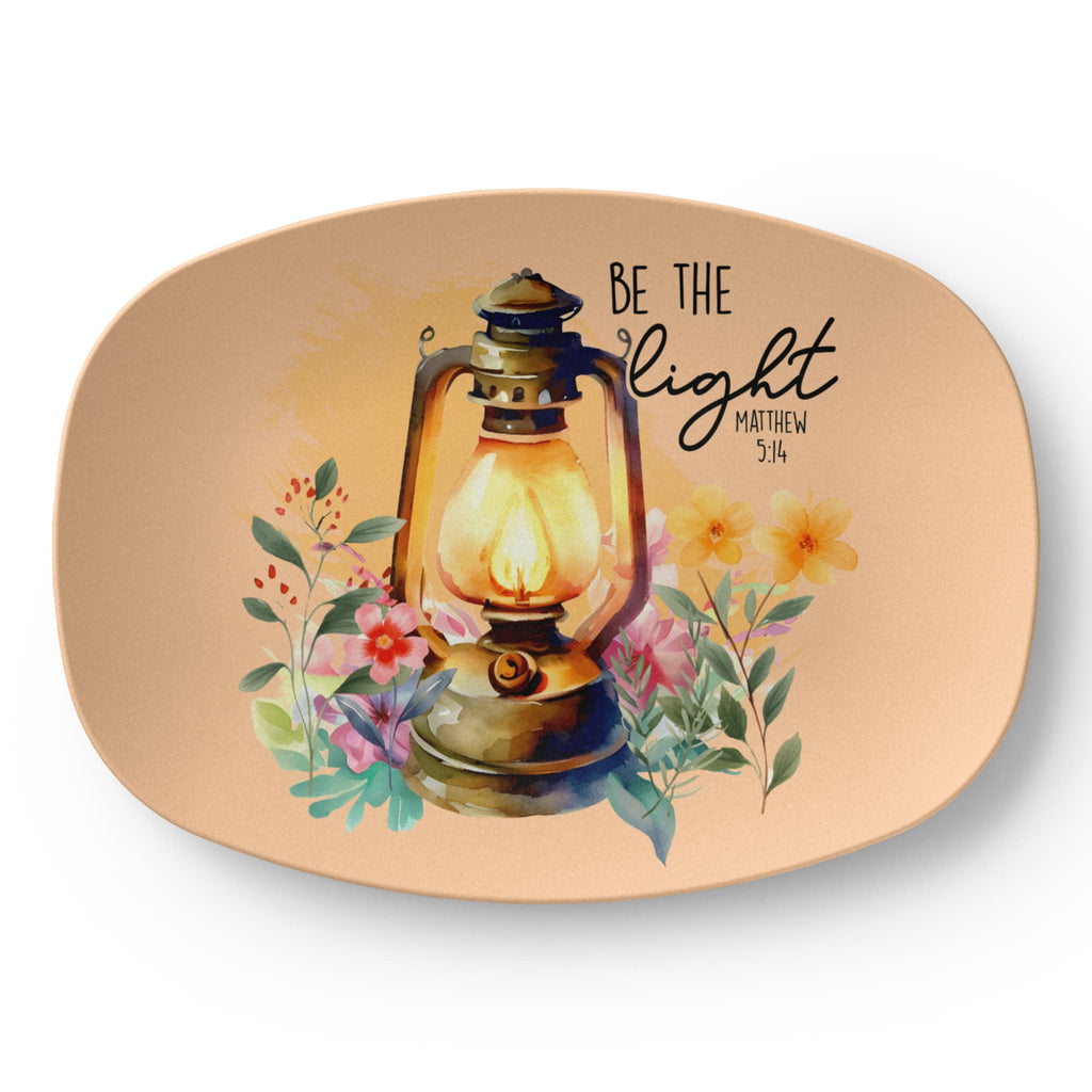 Be the Light Faith Based 10" x 14" Oval Serving Platter